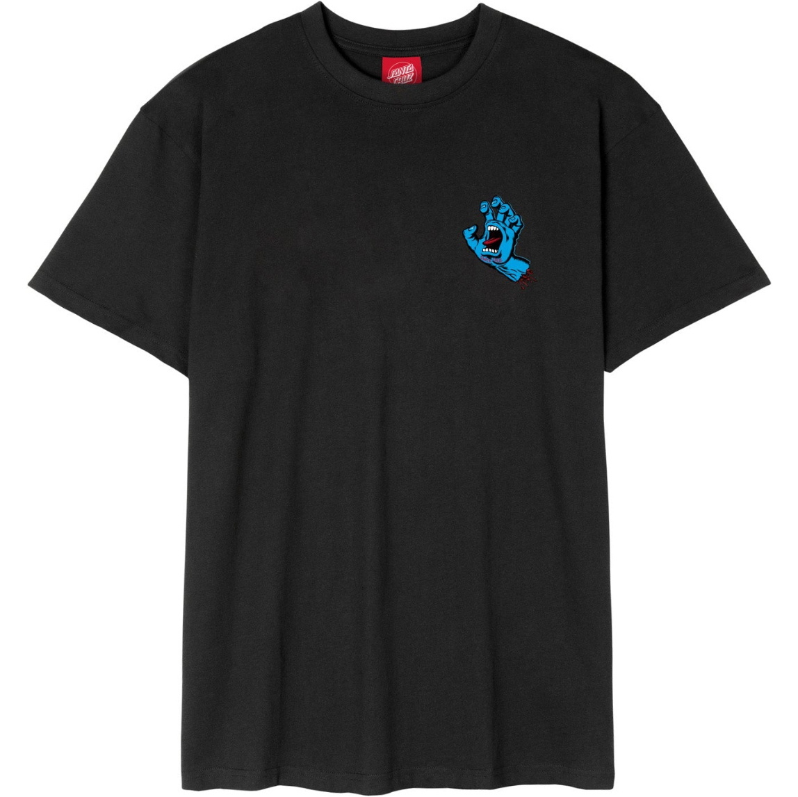 2026 Santa Cruz Mens Screaming Hand Chest T-Shirt SCA-TEE-13927 - Black